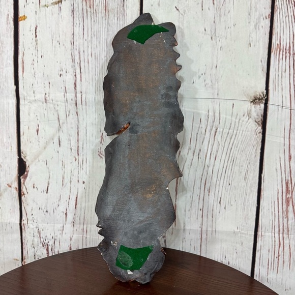 Abstract Art Brown Clay Decorative Serving Trinket Tray Plate local artisan made - Picture 11 of 12